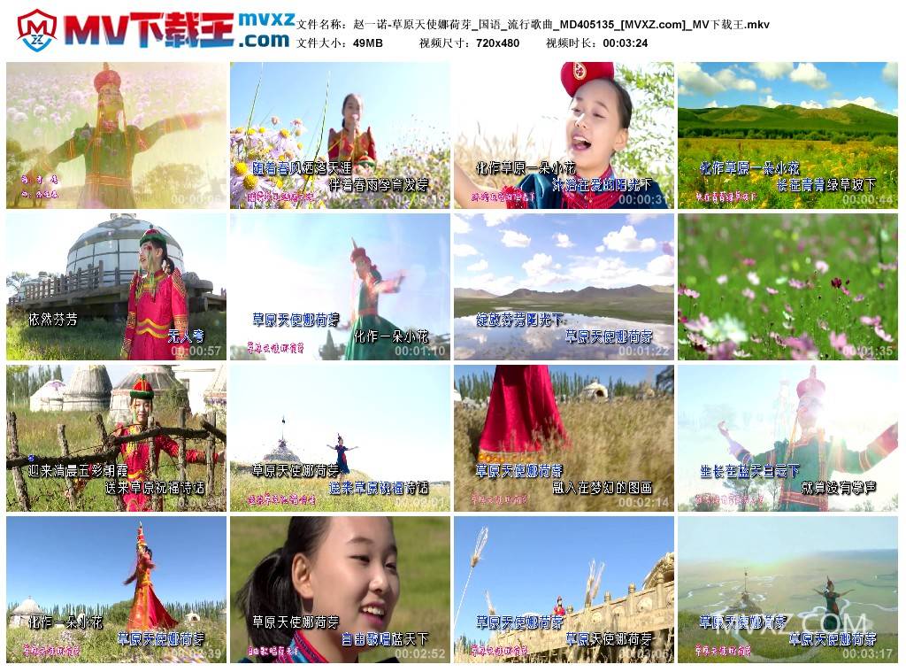 赵一诺-草原天使娜荷芽_国语_流行歌曲_MD405135